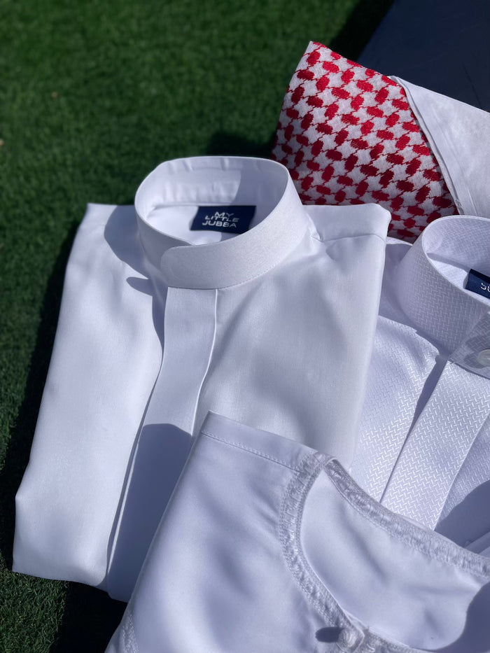 Ramadan Mens White Thobe Pack + FREE Shemagh & Skull Cap Limited Edition