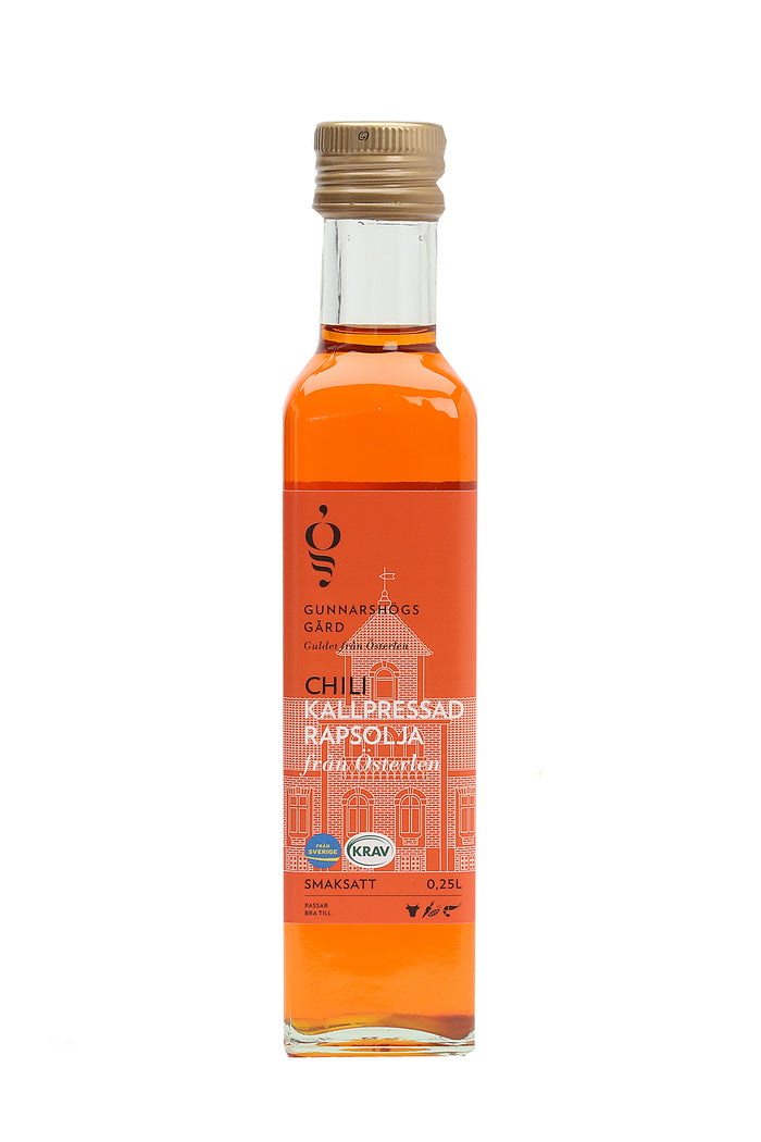 Rapsolja Chili KRAV, 250 ml, krav och svensk från Rapsodine