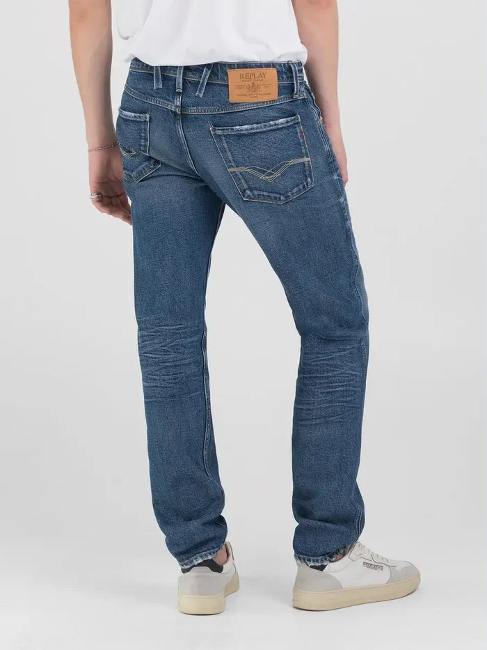 REPLAY PÁNSKÉ ANBASS SLIM FIT DŽÍNY