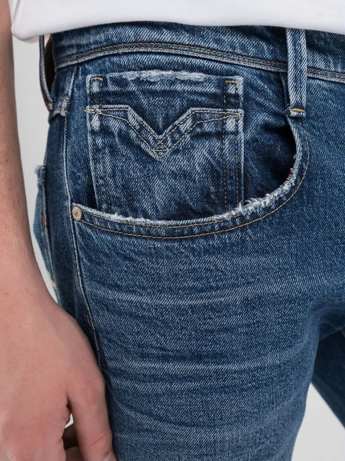REPLAY PÁNSKÉ ANBASS SLIM FIT DŽÍNY