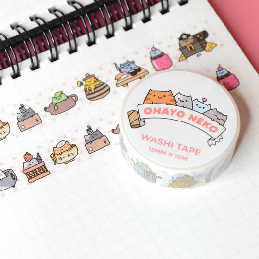 Robot Dance Battle Washi Tape - Ohayo Neko