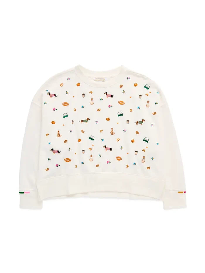 Shiraleah Embroidered Fall Sweatshirt