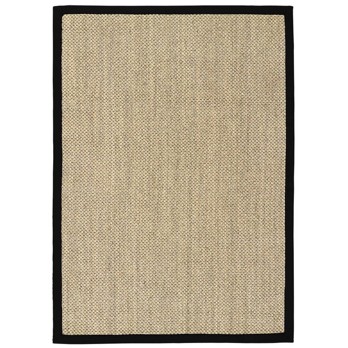 Sisal Rug- 100% Sisal rug with a black border.