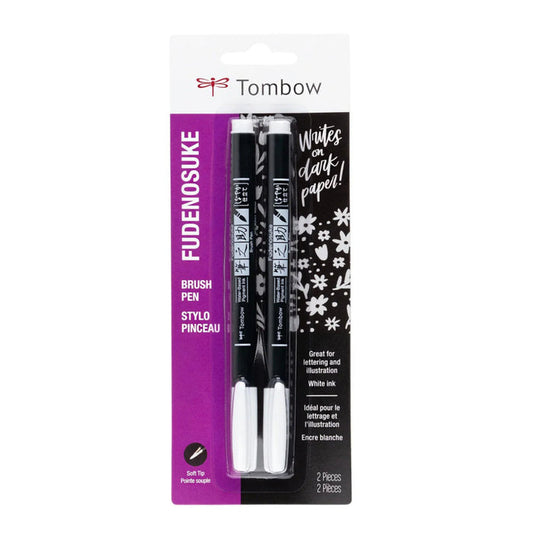 Soft Tip Brush Pens, 2 Pack | Fudenosuke