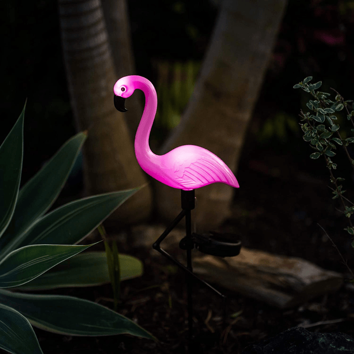 Gadget Gerbil Solar Powered Pink Flamingo Lights (3 pack)
