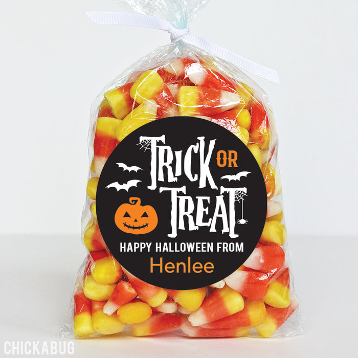 Spooky Trick or Treat Halloween Stickers