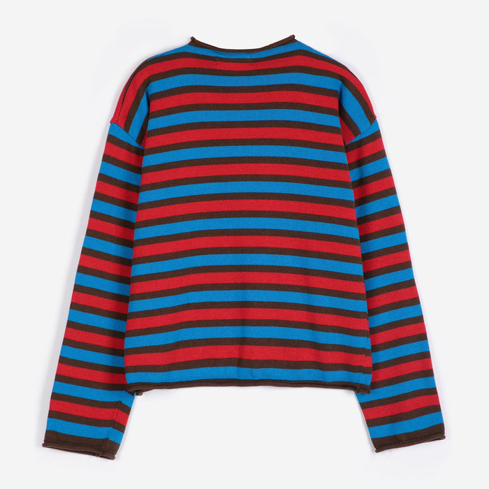Striped Cotton Cardigan