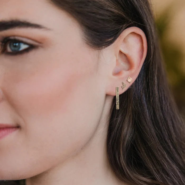 Stud Trio Ear Jacket Set in Gold - Madison's Niche