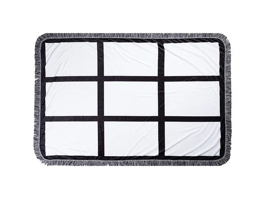 Sublimation 9 Panel Plush Throw Blanket (100*150cm/39.4inchx59inch)