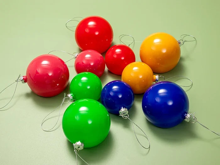 Sublimation Blanks 6cm Plastic Christmas Ball Ornament w/ String
