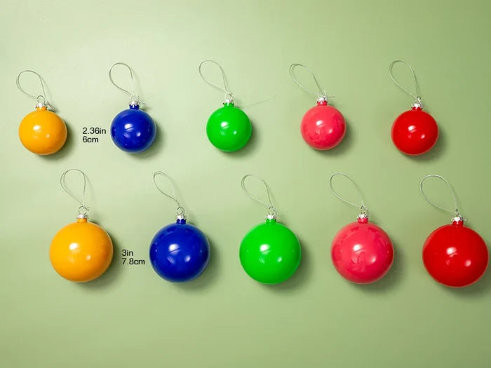 Sublimation Blanks 7.8cm Plastic Christmas Ball Ornament w/ String
