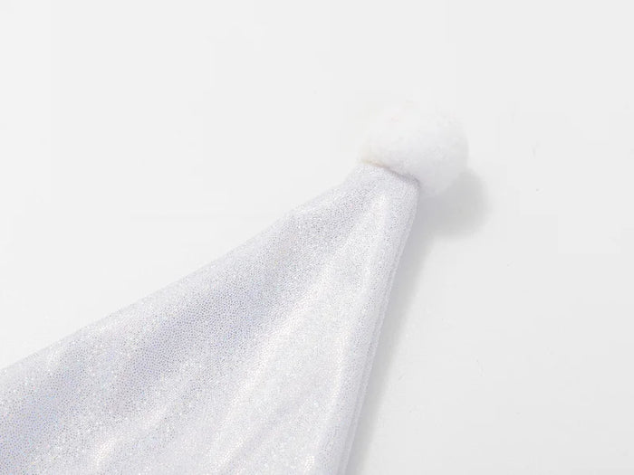Sublimation Blanks Glitter Christmas Hat (White)