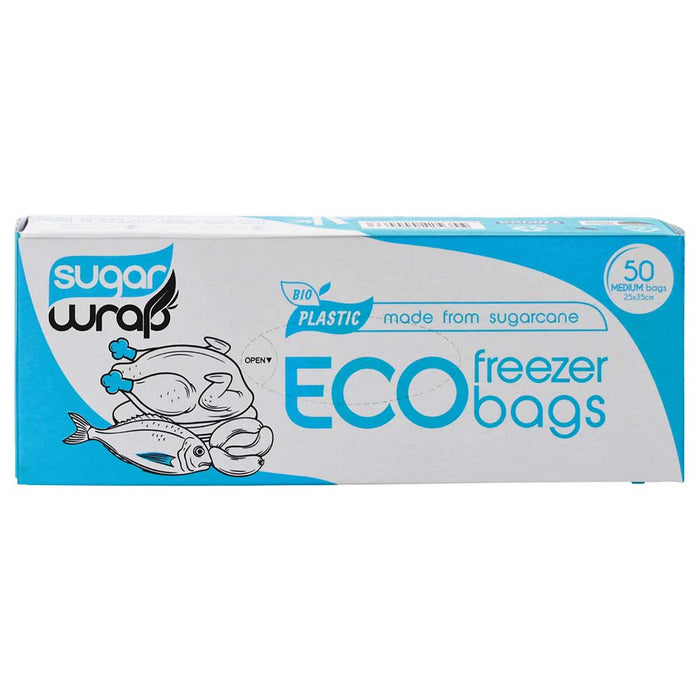 Sugarwrap Eco Freezer Bags 50 Pack - Medium - L'Organic