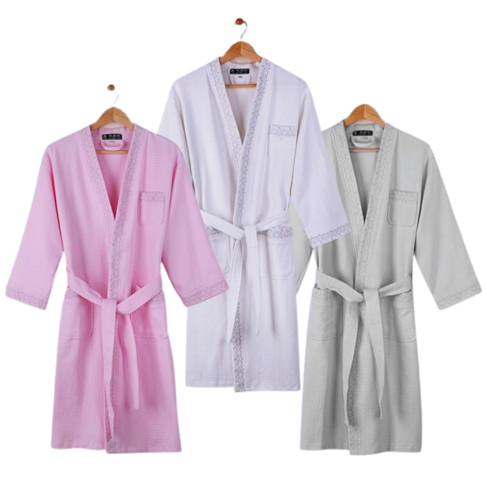 Superior Waffle Cotton Bath Robes | 3 Colours
