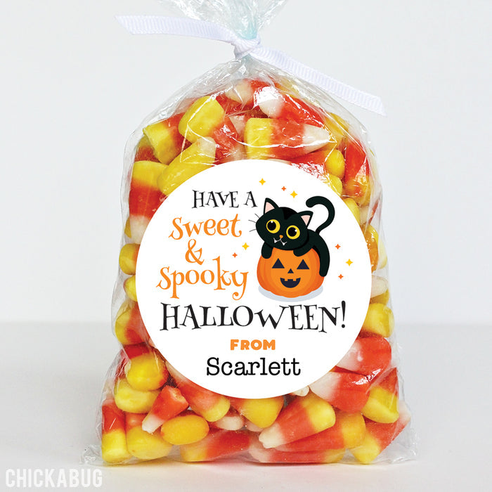 Sweet Halloween Cat Stickers