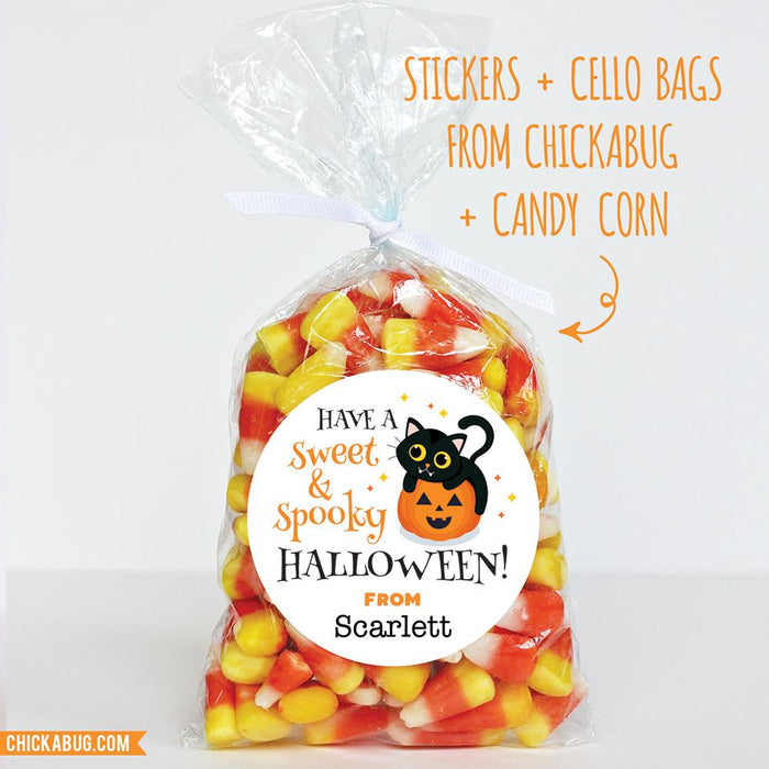 Sweet Halloween Cat Stickers
