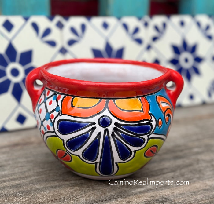 Talavera Flower Pot "Michoacana" Planter 5.5" TMPS5003