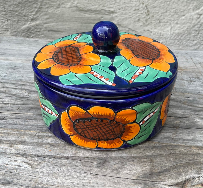 Talavera Pottery Tortilla Warmer Hand Painted TW003 Sunflower