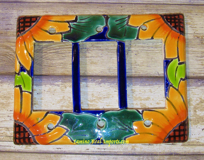 Talavera Pottery Triple Rocker Switch Plate T3RSP004