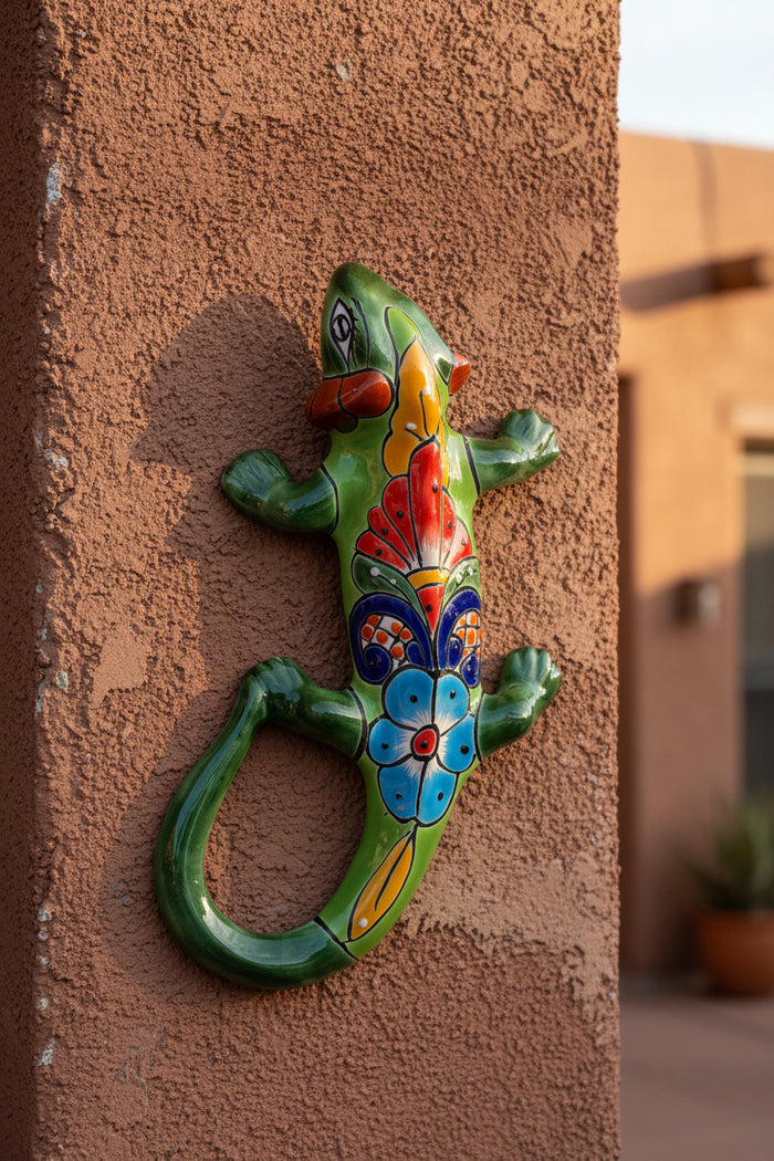 Talavera Wall Decor Gecko Iguana 13" TI13004