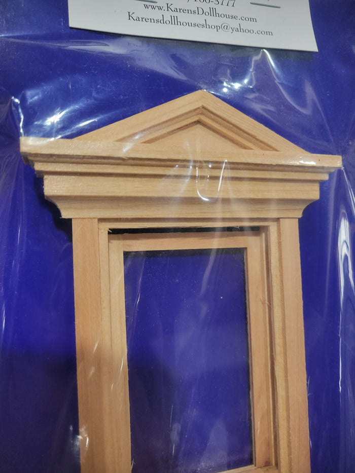 Tall Narrow Working Window with Hooded Pediment