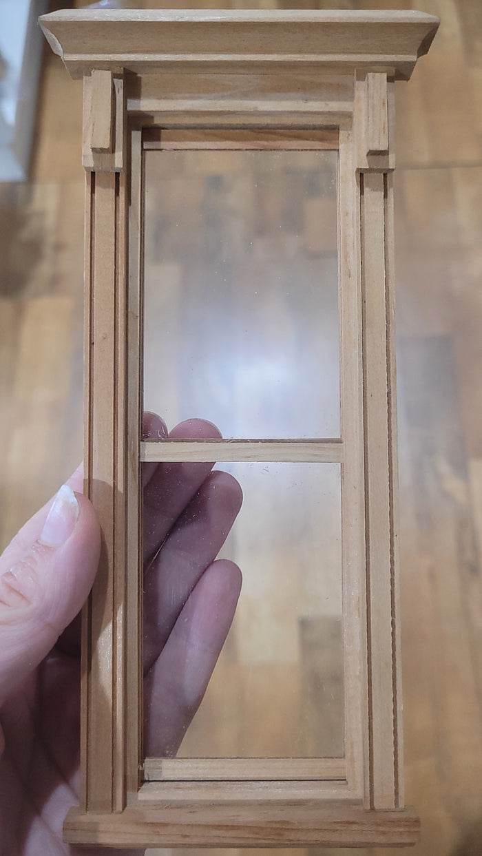 Tall Narrow Working Window with Straight Pediment