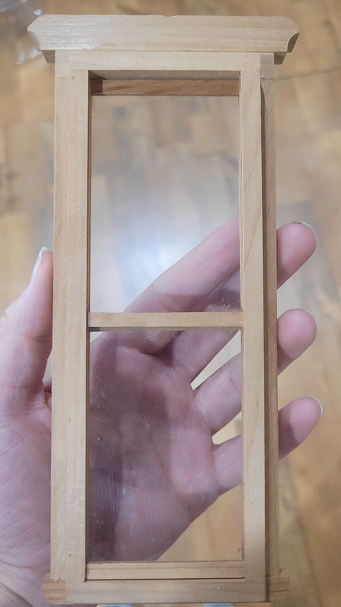 Tall Narrow Working Window with Straight Pediment
