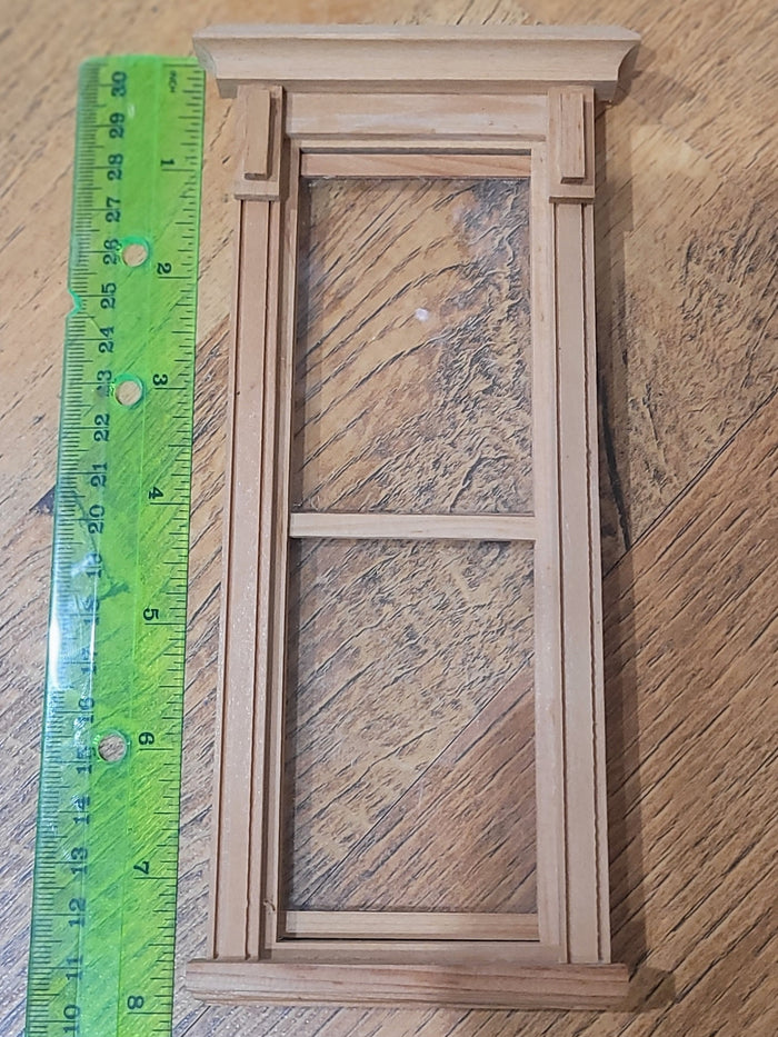 Tall Narrow Working Window with Straight Pediment
