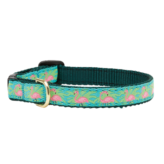 PINK-FLAMINGOS-DOG-COLLAR-SMALL-BREED-TEACUP