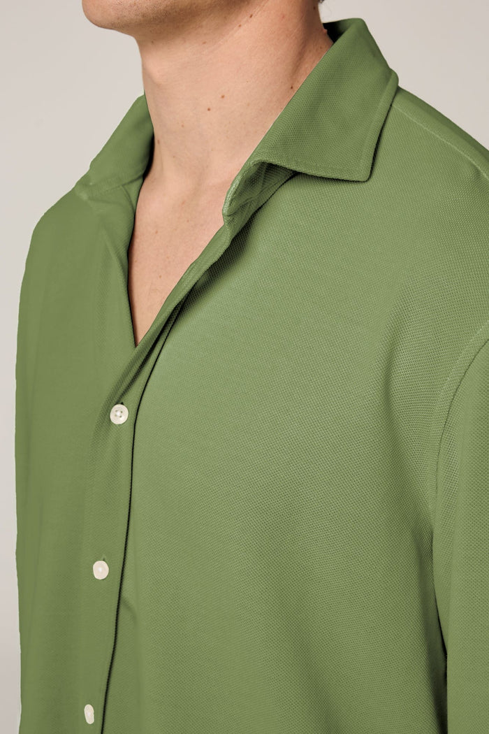The Cotton Camisa Verde Navarra