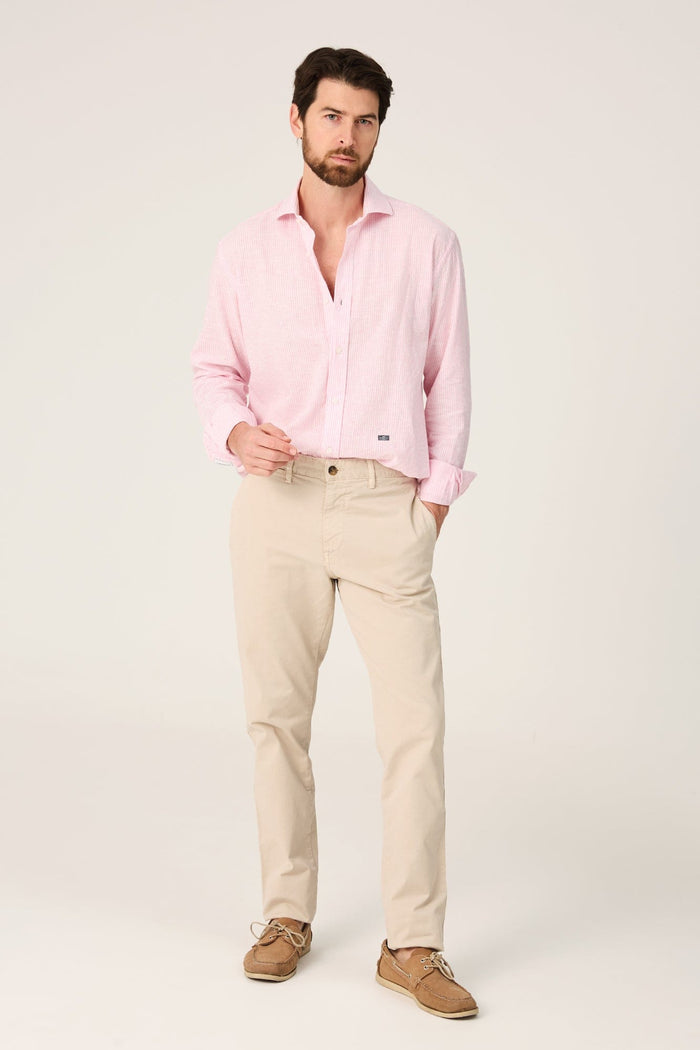 The Cotton Linen Camisa Raya Rosa