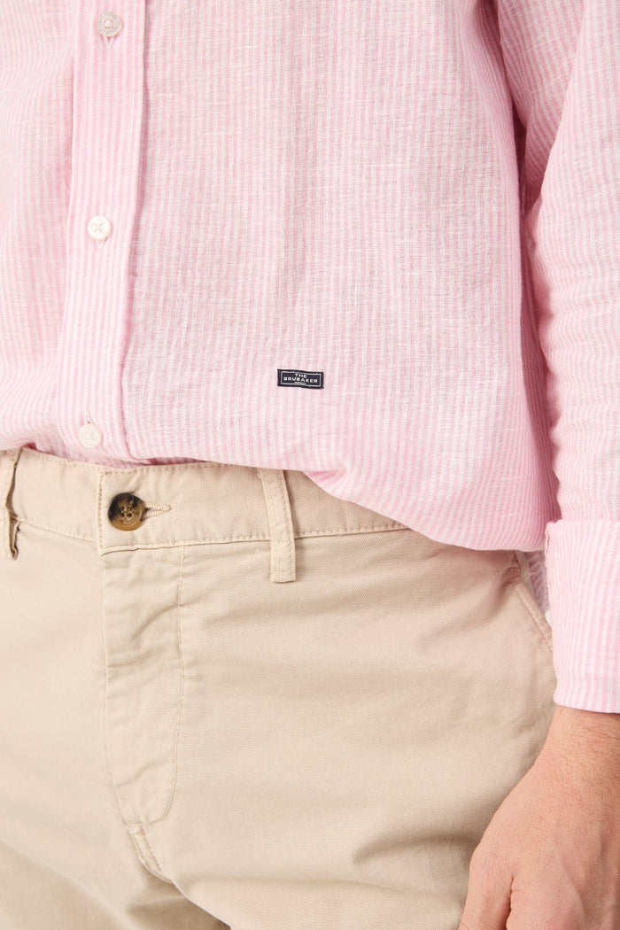 The Cotton Linen Camisa Raya Rosa