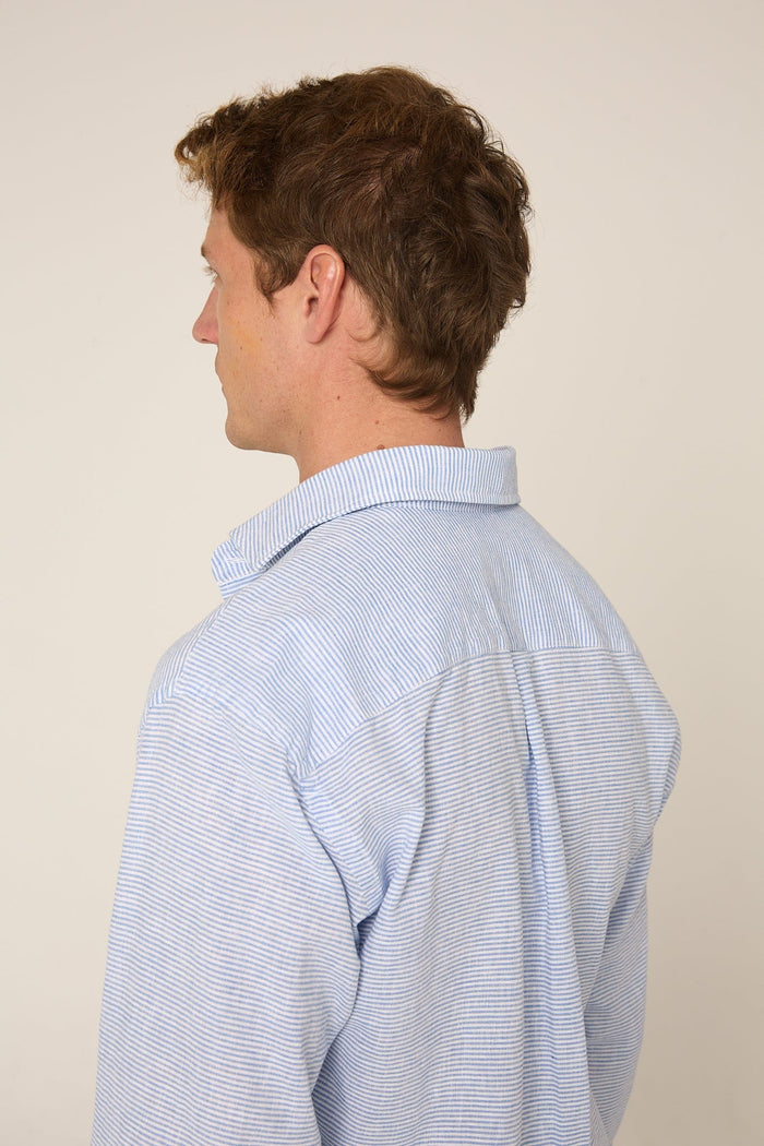 The Cotton Raya Azul Claro Horizontal