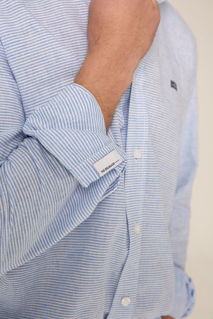 The Cotton Raya Azul Claro Horizontal