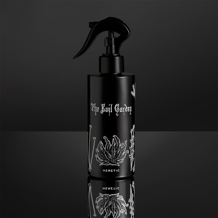 The Evil Garden Room Spray on black background