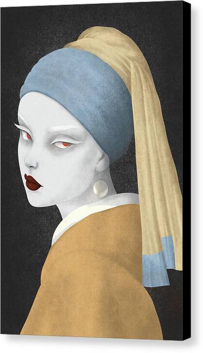 The Other Girl with a Pearl Earring - Canvas Print