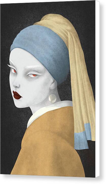 The Other Girl with a Pearl Earring - Canvas Print