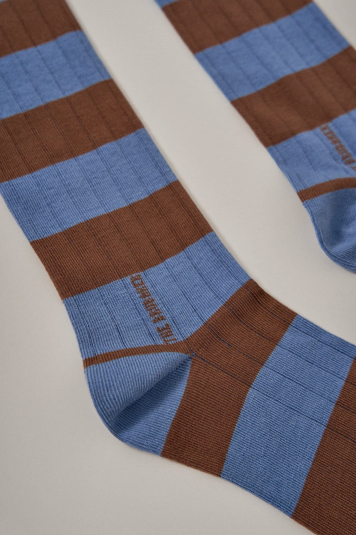 The Sock Rayas Azul y Camel Long