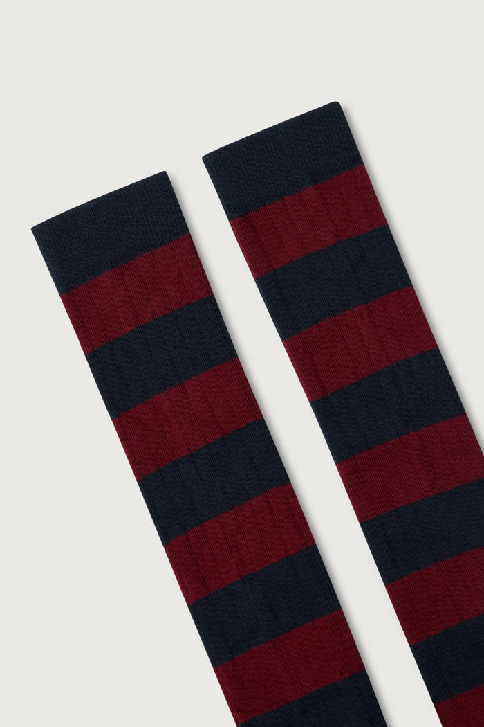 The Sock Rayas Azul y Granate