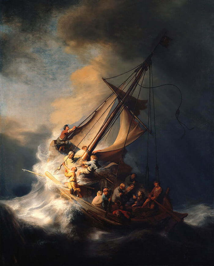 The Storm on the Sea of Galilee by Rembrandt Harmenszoon van Rijn - Art Print - Zapista