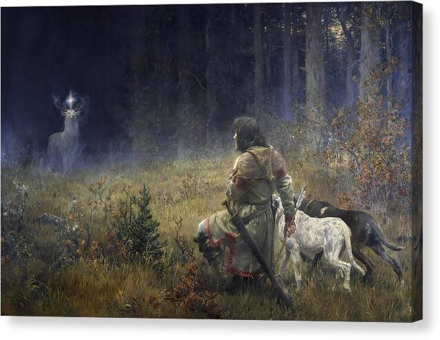 The Vision of St. Hubert - Canvas Print