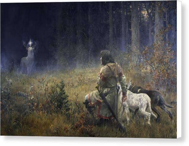 The Vision of St. Hubert - Canvas Print