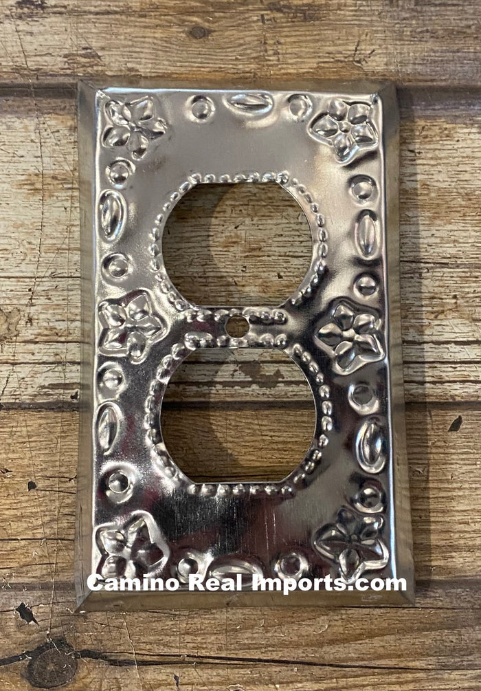Tin Switch Duplex Outlet Switch Plate Covers Silver