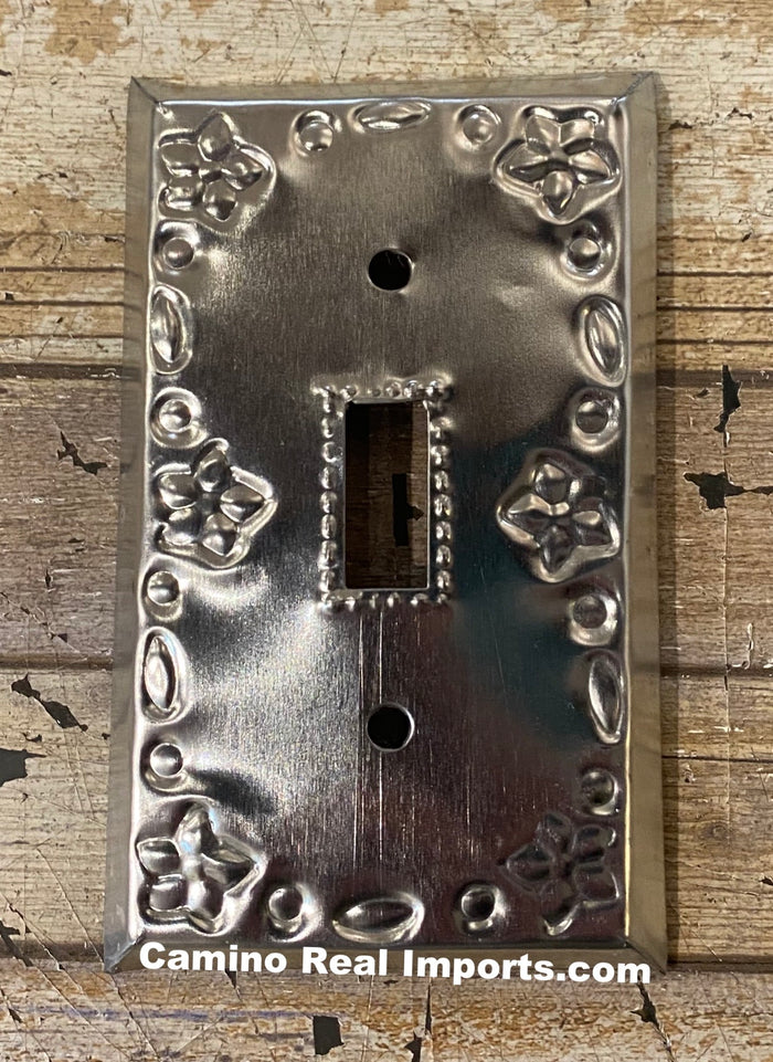 Tin Switch Duplex Toggle Switch Plate Covers Silver