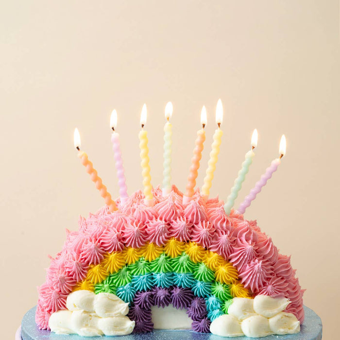 Twisted Pastel Birthday Candles - 8 Pack