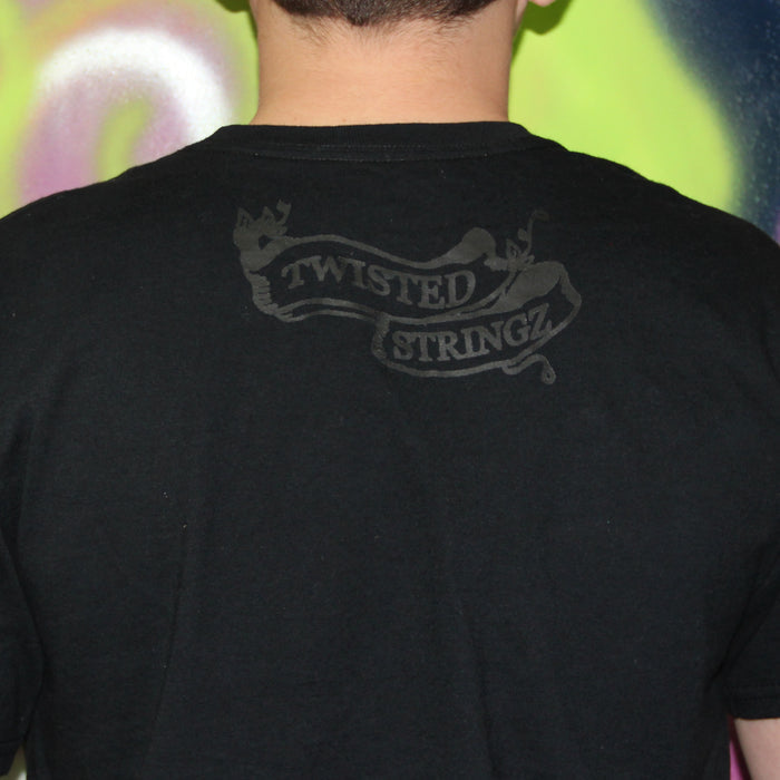 Twisted Stringz Yo-Yo Strings Tee Shirt - Black Logo - YoYoSam