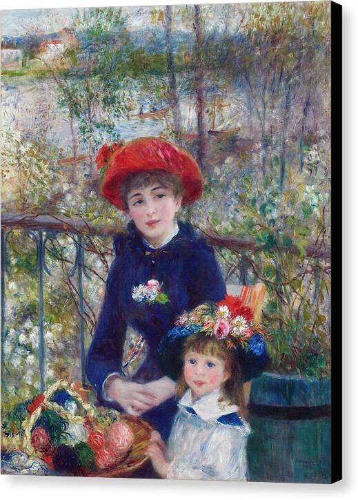 Two Sisters - On the Terrace - Canvas Print