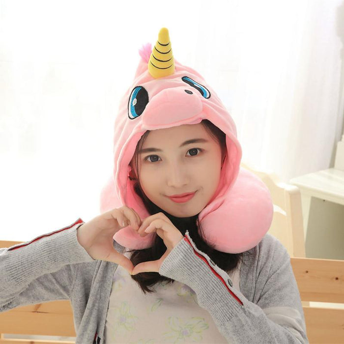Gadget Gerbil Unicorn Neck Pillow Hoodie