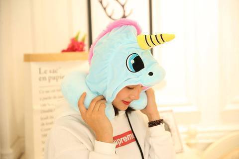 Gadget Gerbil Unicorn Neck Pillow Hoodie