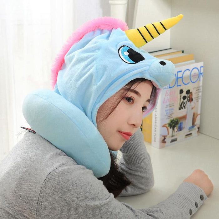 Gadget Gerbil Unicorn Neck Pillow Hoodie